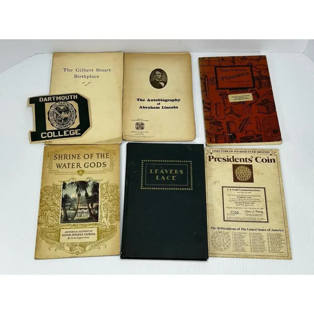 VINTAGE MIXED‎ EPHEMERA PAPER LOT JUNK BOOKLETS PRESIDENTIAL BOOKS